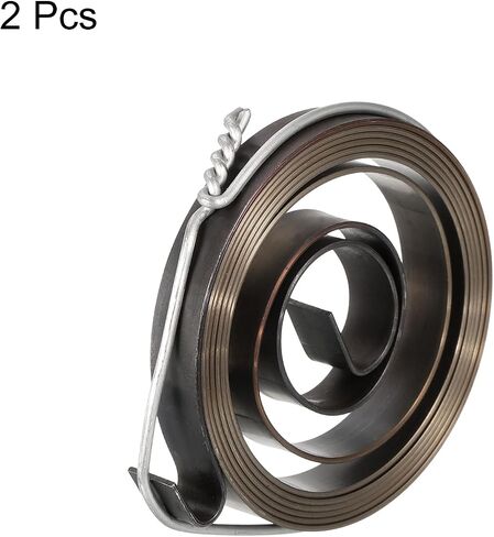 uxcell Drill Press Spring Drill Press Quill Feed Return Coil Spring Assembly Spring Steel Chemical Blackening Finish 680mm Expand Long 34 x 6 x 0.65mm 2 Pcs in Saudi Arabia
