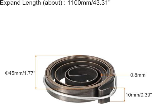 uxcell Drill Press Spring Drill Press Quill Feed Return Coil Spring Assembly Spring Steel Chemical Blackening Finish 680mm Expand Long 34 x 6 x 0.65mm 2 Pcs in Saudi Arabia