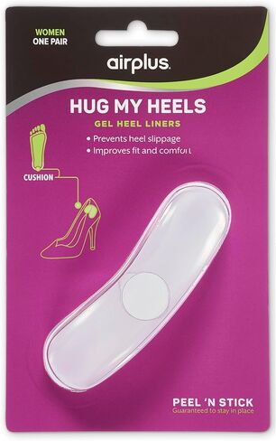 Airplus Invisigel Hug My Heels، بطانات الكعب، 1.4 أونصة (عبوة من 3 قطع) شفافة in Kuwait