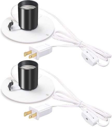 3 مجموعة استبدال مجموعة أدوات النفخ، E27 E26 مجموعة سلك لمبة واحدة للهالوين، عيد الميلاد، مصباح الملح، ديكورات داخلية وخارجية، قاعدة مصباح ملح مع قابس صمام التبديل in Kuwait