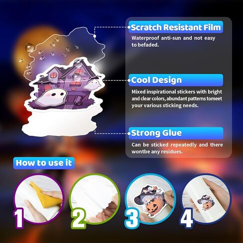 100PCS Cartoon Stickers, Lifany Rainbow and Capybara Stickers Pack for Adults, Kids, Waterproof and Aesthetic Vinyl Stickers for Water Bottle, Laptop, Phones, Skateboard, Black Cat Decor Decal in Saudi Arabia
