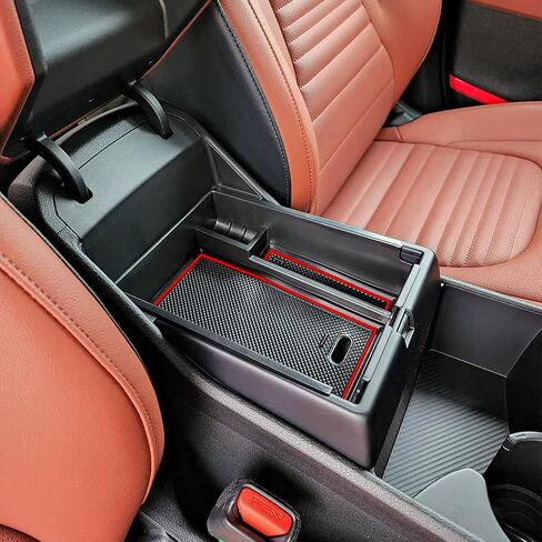 TACORBO Center Console Organizer Compatible with Kia Sportage 2023 2024 NQ5 Accessories, 5th Generation Sportage Armrest Insert Tray Secondary Storage Box floor mats, ABS Material Black Line in Saudi Arabia