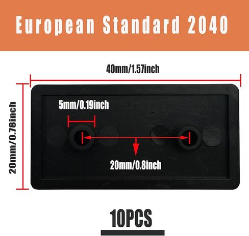 4040 European Standard Black Square Plastic Aluminum Profile End Caps, 40×40mm (20pcs) in Saudi Arabia