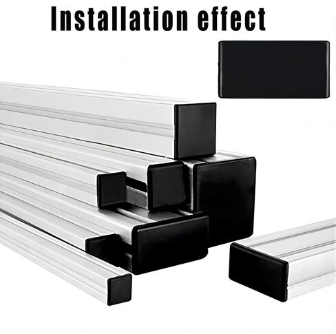 4040 European Standard Black Square Plastic Aluminum Profile End Caps, 40×40mm (20pcs) in Saudi Arabia