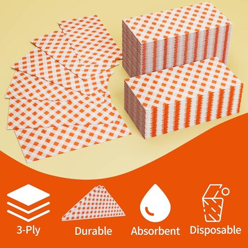 DYLIVeS Yellow Gingham Napkins, 80 Pack Yellow and White Checkered Guest Towel Plaid Party Napkins Disposable Paper Hand Towels for Luncheon, Dinner, Picnic, Birthday, Easter, Graduation Party, 3-Ply in Kuwait