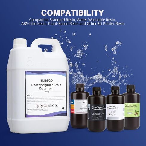 منظف ​​الراتنج ثلاثي الأبعاد ELEGOO 5000G - حل تنظيف قوي للطباعة ثلاثية الأبعاد، سريع المفعول، آمن لجميع أنواع الراتنج in Saudi Arabia