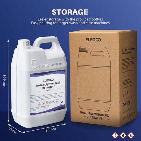 منظف ​​الراتنج ثلاثي الأبعاد ELEGOO 5000G - حل تنظيف قوي للطباعة ثلاثية الأبعاد، سريع المفعول، آمن لجميع أنواع الراتنج in Saudi Arabia