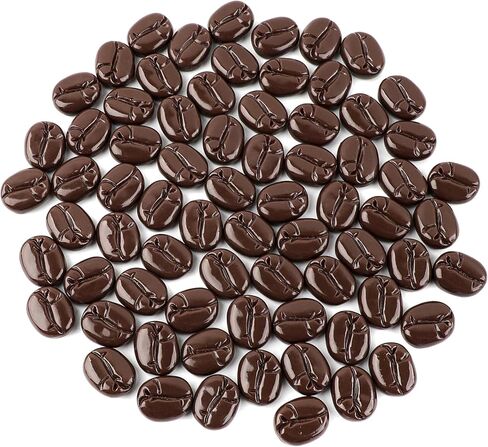 Framendino, 60 Pack Resin Coffee Beans Simulation Mini Coffee Bean Decor Faux Fake Artificial Imitation Coffee Beans Charms for Jewelry Making in Saudi Arabia