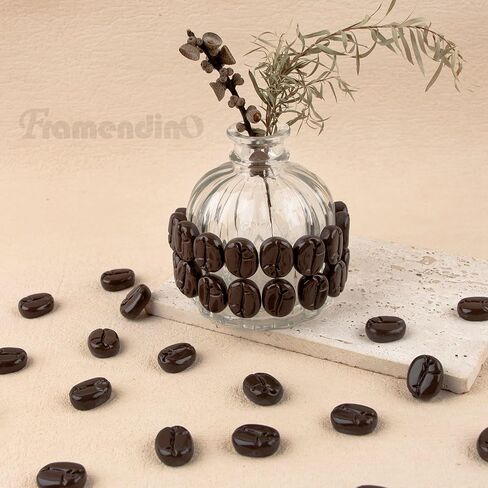Framendino, 60 Pack Resin Coffee Beans Simulation Mini Coffee Bean Decor Faux Fake Artificial Imitation Coffee Beans Charms for Jewelry Making in Saudi Arabia