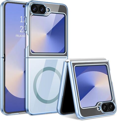 حافظة BENTOBEN لهاتف Samsung Galaxy Z Flip 6 5G، حافظة مغناطيسية شفافة لهاتف Galaxy Z Flip 6 [متوافقة مع MagSafe] حافظة حماية مضادة للصدمات للفتيات والنساء والأولاد والرجال لهاتف Galaxy Z Flip 6 6.7 بوصة، وردي in Saudi Arabia