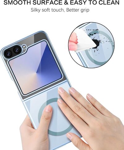 حافظة BENTOBEN لهاتف Samsung Galaxy Z Flip 6 5G، حافظة مغناطيسية شفافة لهاتف Galaxy Z Flip 6 [متوافقة مع MagSafe] حافظة حماية مضادة للصدمات للفتيات والنساء والأولاد والرجال لهاتف Galaxy Z Flip 6 6.7 بوصة، وردي in Saudi Arabia