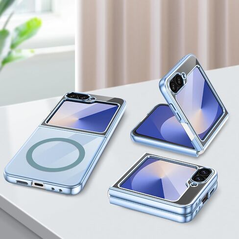 حافظة BENTOBEN لهاتف Samsung Galaxy Z Flip 6 5G، حافظة مغناطيسية شفافة لهاتف Galaxy Z Flip 6 [متوافقة مع MagSafe] حافظة حماية مضادة للصدمات للفتيات والنساء والأولاد والرجال لهاتف Galaxy Z Flip 6 6.7 بوصة، وردي in Saudi Arabia