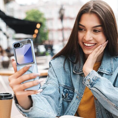 حافظة BENTOBEN لهاتف Samsung Galaxy Z Flip 6 5G، حافظة مغناطيسية شفافة لهاتف Galaxy Z Flip 6 [متوافقة مع MagSafe] حافظة حماية مضادة للصدمات للفتيات والنساء والأولاد والرجال لهاتف Galaxy Z Flip 6 6.7 بوصة، وردي in Saudi Arabia