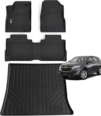 Floor Mats & Cargo Liner for 2024 Chevrolet Chevy Trax，TPE All Weather Waterproof Protection Car Floor Liners & Trunk mat Accessories for 2024 Chevrolet Trax-Black in Saudi Arabia