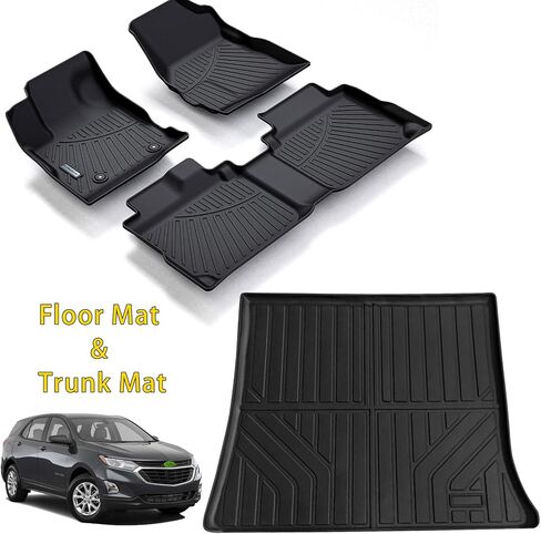 Floor Mats & Cargo Liner for 2024 Chevrolet Chevy Trax，TPE All Weather Waterproof Protection Car Floor Liners & Trunk mat Accessories for 2024 Chevrolet Trax-Black in Saudi Arabia