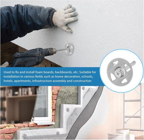 300 قطعة من أدوات تثبيت الألواح الإسفنجية، ومجموعة أدوات تثبيت الألواح الإسفنجية، وأدوات تثبيت عزل الألواح الإسفنجية، وغسالات ومسامير معدنية من الفولاذ المجلفن مقاس 1-1/4 بوصة لتثبيت التثبيت in Kuwait