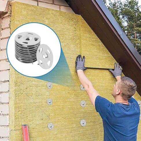 300 قطعة من أدوات تثبيت الألواح الإسفنجية، ومجموعة أدوات تثبيت الألواح الإسفنجية، وأدوات تثبيت عزل الألواح الإسفنجية، وغسالات ومسامير معدنية من الفولاذ المجلفن مقاس 1-1/4 بوصة لتثبيت التثبيت in Kuwait