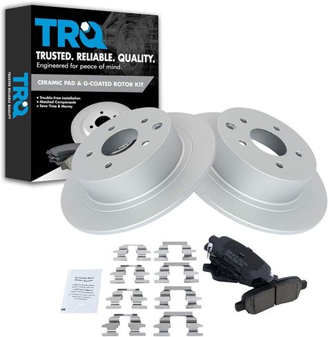 TRQ Rear Ceramic Brake Pads & Rotors Kit Compatible with 2010-2017 Volvo XC60 in Saudi Arabia