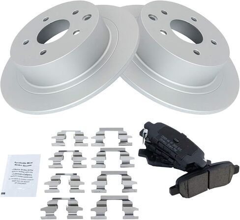 TRQ Rear Ceramic Brake Pads & Rotors Kit Compatible with 2010-2017 Volvo XC60 in Saudi Arabia