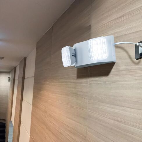 VEVOR 12 Pack Commercial Emergency Light, 3W, White LED Emergency Exit Lighting Fixtures with 180 Minutes Backup Battery Adjustable 2 LED Square Head, Ceiling or Wall Mount for Business Power Outages in Saudi Arabia