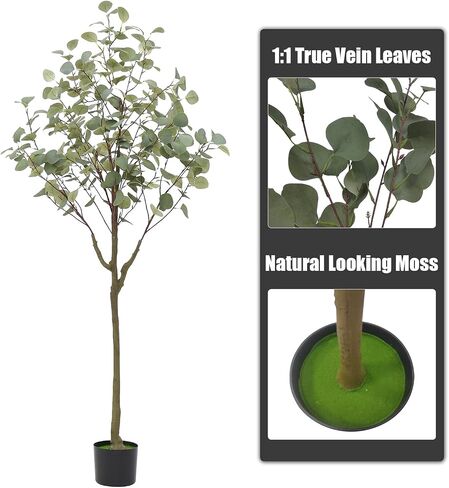 Bamboo Tree Artificial 5FT, Artificial Bamboo Tree with Real Trunk and Lifelike Leaves, Faux Bamboo Plants for Home Decor Indoor, 1 Pack in Saudi Arabia