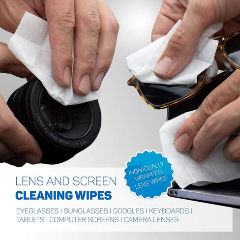 Eye See Lens Cleaning Wipe - Use as Eyeglass Cleaning Wipes or Electronic Wipes - Great for Camera Lens, Phone, Tablet, Glasses - 200 Wipes +20 Bonus = 220 Total Wipes in Saudi Arabia
