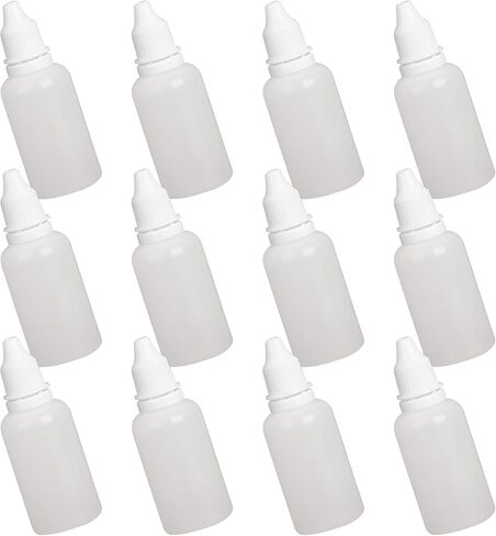 12 قطعة من زجاجات القطارة البلاستيكية الشفافة القابلة للعصر سعة 30 مل، حاويات قطرات العين القابلة لإعادة الملء مع أغطية لولبية ومقابس، زجاجات قطارة صغيرة محمولة سعة 1 أونصة للزيوت العطرية، عينات سائلة، زجاجات شفافة فارغة in Kuwait