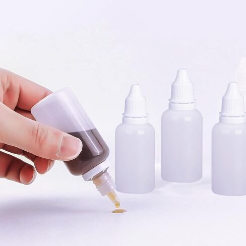 12 قطعة من زجاجات القطارة البلاستيكية الشفافة القابلة للعصر سعة 30 مل، حاويات قطرات العين القابلة لإعادة الملء مع أغطية لولبية ومقابس، زجاجات قطارة صغيرة محمولة سعة 1 أونصة للزيوت العطرية، عينات سائلة، زجاجات شفافة فارغة in Kuwait