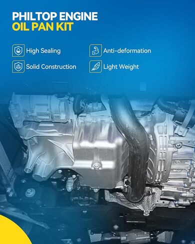 PHILTOP 264-407 Engine Oil Pan, Fits Honda CR-V 1997 1998 1999 2000 2001 2.0L, Gasket not included in Saudi Arabia