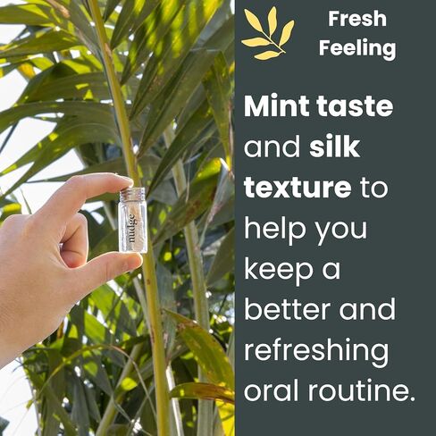 Nudge Pure Silk Dental Floss for Sensitive Gums, All Natural Floss Made with Silk and Candelilla Wax, Sustainable Floss in a Reusable Glass Container (Glass Dispenser + 1 x 30m Silk Floss) in Saudi Arabia