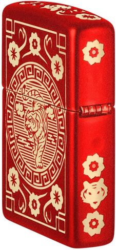 ولاعة جيب Zippo بتصميم عام النمر باللون الأحمر غير اللامع in Saudi Arabia