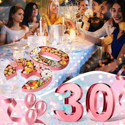 Mifoci 13.7" Cardboard Number for Charcuterie Birthday Party and Anniversary Fillable Paper Mache Chocolate Candy Graduation Decoration(Rose Gold, 2) in Saudi Arabia