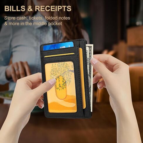 One-click Pop-Up Wallet with Airtag Holder | RFID-Blocking Credit Card Wallet | Minimalist Business Card Holder | Airtag Slot | ID Window | Slim & Carbon Fiber | Smart Edge Wallet for Man (NO AIRTAG) in Saudi Arabia