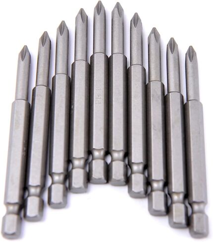 MaxTool 10PCs #3x3" Screwdriver Power Bits Phillip Tip/Point/Head 1/4"Hex Drive #6150 Alloy Steel; PH3x3P10-6150 in Saudi Arabia