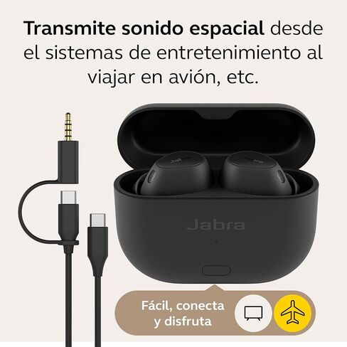 سماعات أذن Jabra Elite 10 Gen 2 اللاسلكية مع صوت دولبي أتموس المكاني - إلغاء الضوضاء المتقدم، راحة طوال اليوم للعمل واللياقة البدنية، سماعات رأس بلوتوث داخل الأذن مع حافظة ذكية - أسود لامع in Saudi Arabia