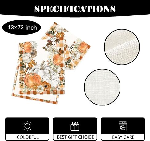 Fall Cucurbit Table Runner Leaf Tablecover Autumn Maple Leaves Table Runner Fall Autumn Harvest Thanksgiving Decor Fall Decoration for Home Party in Saudi Arabia
