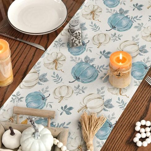 Fall Cucurbit Table Runner Leaf Tablecover Autumn Maple Leaves Table Runner Fall Autumn Harvest Thanksgiving Decor Fall Decoration for Home Party in Saudi Arabia