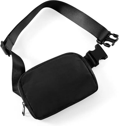 Nylon waterproof chest bag crossbody bag Outdoor sports running crossbody waist pack for men and women, Black in Saudi Arabia