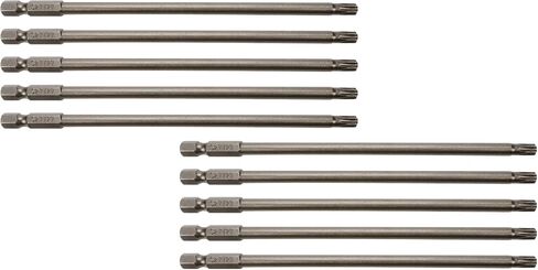Torx Bit Set Security TT15 Torx Bits 4"/100mm Long,1/4" Hex Shank with Magnetic S2 Steel Security Torx Bit Set,Torx Bit Type(10pcs) in Saudi Arabia
