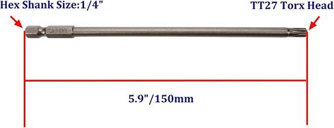 Torx Bit Set Security TT15 Torx Bits 4"/100mm Long,1/4" Hex Shank with Magnetic S2 Steel Security Torx Bit Set,Torx Bit Type(10pcs) in Saudi Arabia