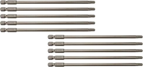 Torx Bit Set Security TT15 Torx Bits 4"/100mm Long,1/4" Hex Shank with Magnetic S2 Steel Security Torx Bit Set,Torx Bit Type(10pcs) in Saudi Arabia