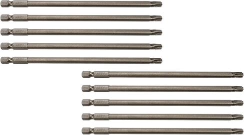 Torx Bit Set Security TT15 Torx Bits 4"/100mm Long,1/4" Hex Shank with Magnetic S2 Steel Security Torx Bit Set,Torx Bit Type(10pcs) in Saudi Arabia