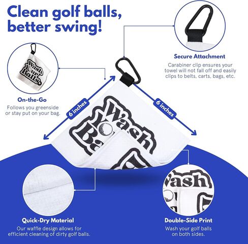 Funny Gifts for Men, Gag Golf Towel- Funny Golf Towel with 4 Unique Golfing Stickers - Unique Golf Gifts for Men for Cool Golf Stocking Stuffer for Christmas, Birthday - White in Saudi Arabia