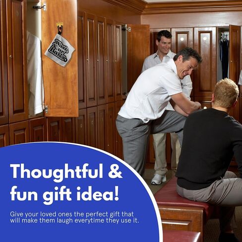 Funny Gifts for Men, Gag Golf Towel- Funny Golf Towel with 4 Unique Golfing Stickers - Unique Golf Gifts for Men for Cool Golf Stocking Stuffer for Christmas, Birthday - White in Saudi Arabia