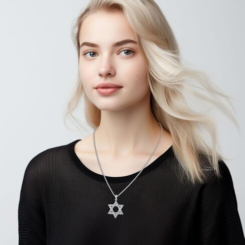 تريسكيليون/نجمة داود/سلتيك كروس/قلادة خماسية 925 فضة سلتيك قلادة مجوهرات روحية للنساء والرجال in Kuwait