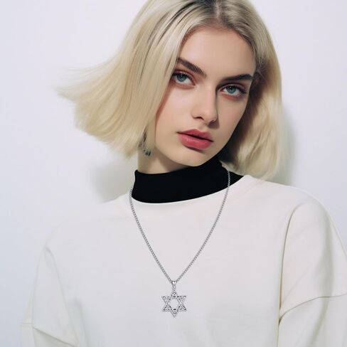 تريسكيليون/نجمة داود/سلتيك كروس/قلادة خماسية 925 فضة سلتيك قلادة مجوهرات روحية للنساء والرجال in Kuwait