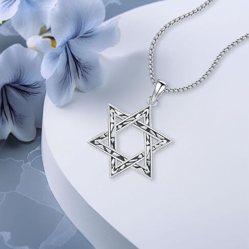 تريسكيليون/نجمة داود/سلتيك كروس/قلادة خماسية 925 فضة سلتيك قلادة مجوهرات روحية للنساء والرجال in Kuwait