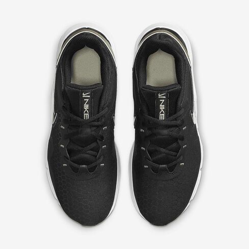 Nike Legend Essential 2 Women's Workout Shoes (CZ3668-001, Black/White/Metallic Gold Grain) in Saudi Arabia