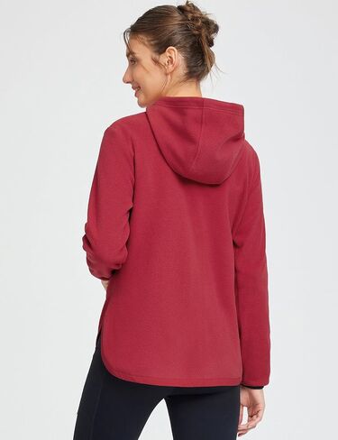 BALEAF Women's Fleece Thermal Jacket Hooded Polar Warm Winter Lightweight Jackets Cold Weather Running Hiking Casual Outdoor in Saudi Arabia