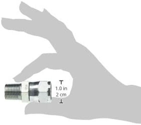 Brennan Industries 6505-08-10 تركيب أنبوب فولاذي مستقيم، 1/2"-14 NPTF x 7/8"-14 خيط SAE، 5/8" ذكر NPTF x 5/8" أنثى JIC دوارة in Kuwait